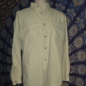 Redhead Mens XL Cream Button Up